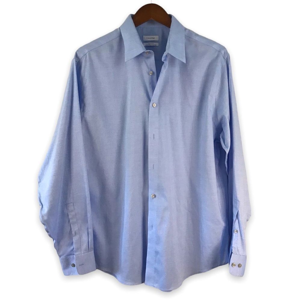 Calvin Klein regular fit long sleeve button down shirt size 16.5